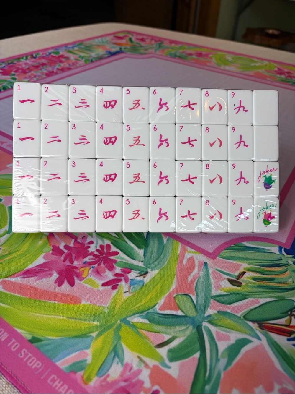 Vibrant π π΄ Jungle Theme π€π©΅π©· Mahjong Tiles, Tile Bag, Dish & DiceποΈ - Picture 7 of 9